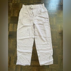 H&M LINEN LAVENDER HIGH WAIST PANTS